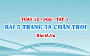 Bài 5 trang 18 Toán 12 Tập 1 Chân trời sáng tạo